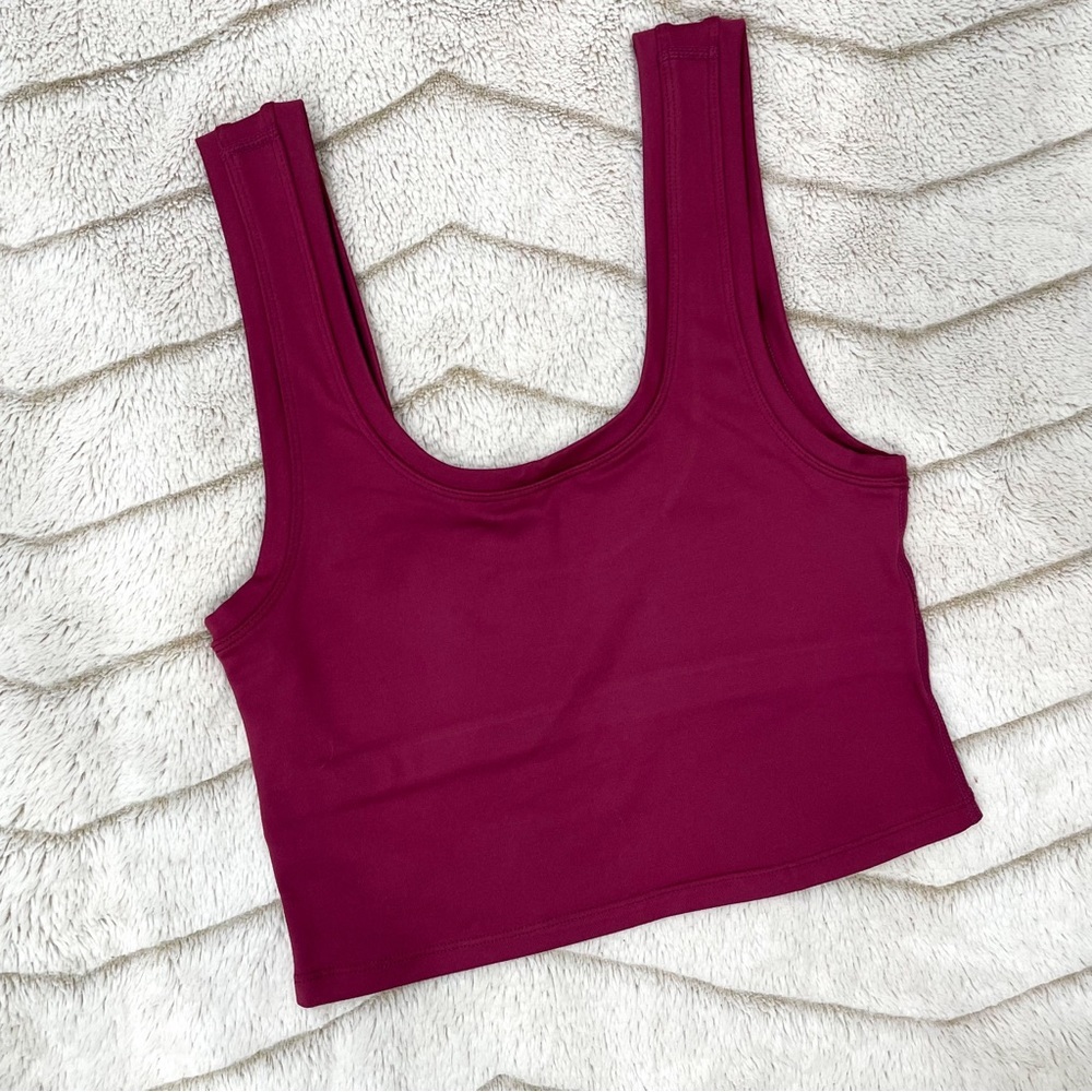 NWOT Terez TLC Crop Top in Black Raspberry